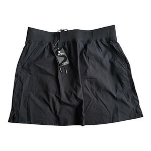 NEW FitsT4 Womens 2XL Black Skort Lightweight Elastic Skirt/Short Athletic XXL